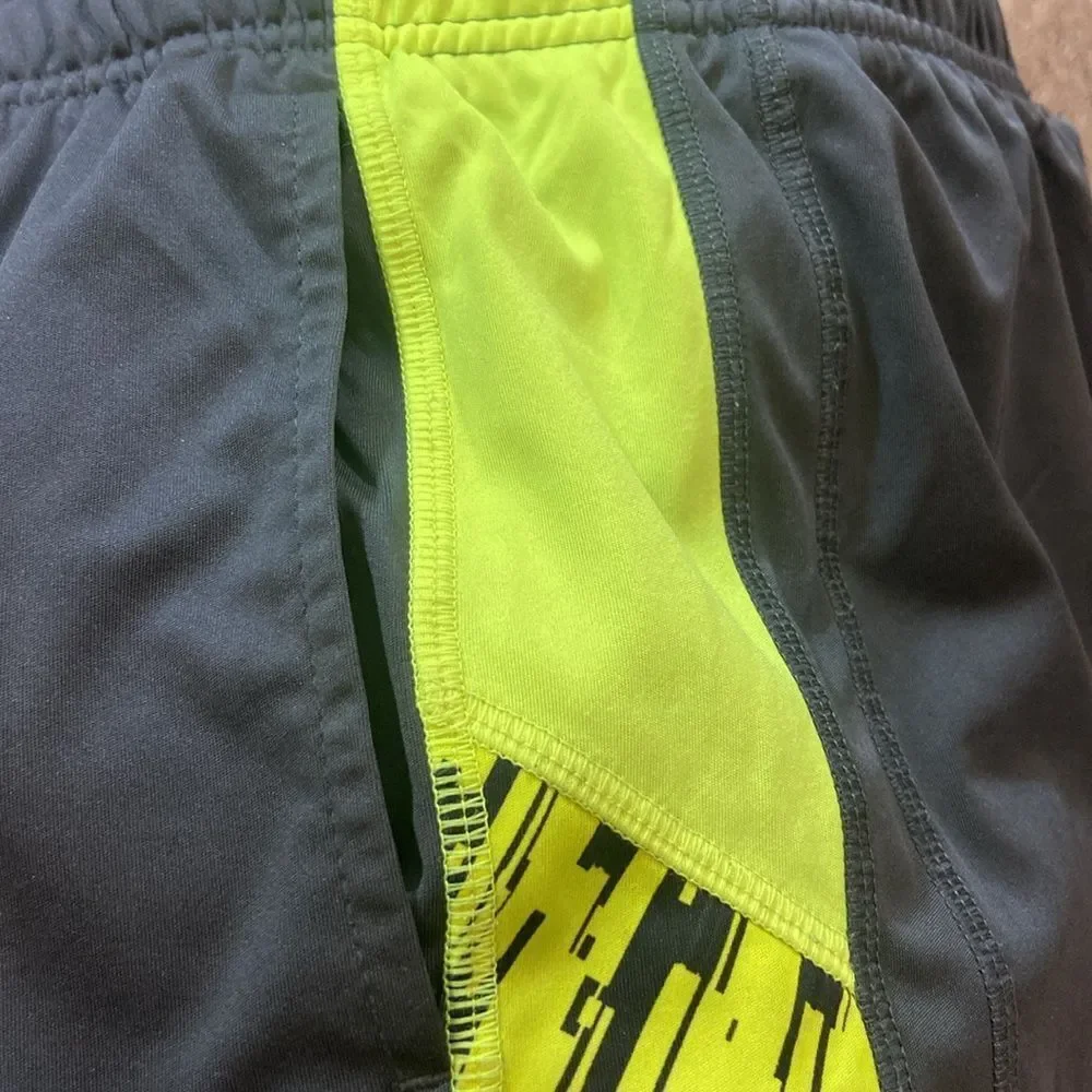 10/$50 Nike Kids Black Gray and Yellow Athletic Shorts Size S